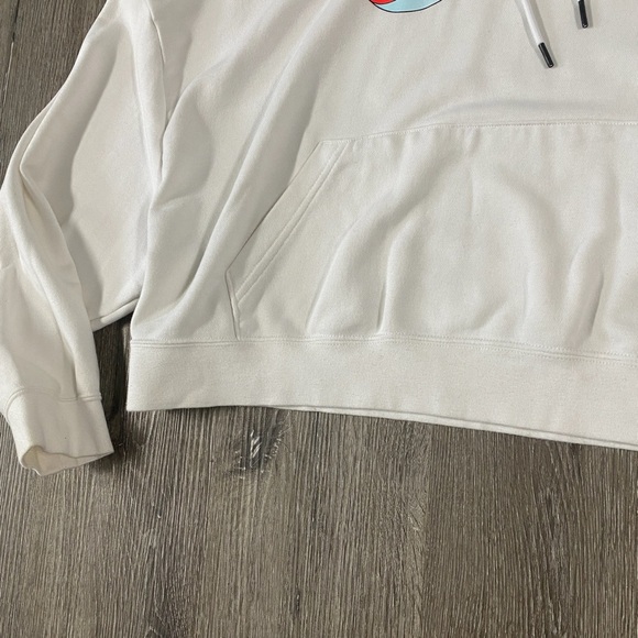 NIKE Fleece Graphic Hoodie DJ1074 100 White Mint Green Women's Size Large - Picture 7 of 9